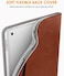 جراب DTTO الجديد لجهاز iPad 9.7 بوصة الجيل الخامس/السادس 2018/2017 مع حامل قلم Apple Pencil، جراب جلدي فاخر قابل للطي مع حامل لجهاز Apple iPad 9.7 بوصة، يناسب أيضًا iPad Pro 9.7/Air 2/Air - بني (بطانة