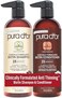 PURA D'OR Professional Grade Clinically Formulated Biotin ShampooConditioner For Hair Thinning - 2X Concentrated DHT Blocker Thickening Products For WomenMen, Sulfate Free, 16oz x2
