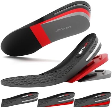 6FT CLUB Original Advanced Height Incease Insoles up to 2.36 Inches (6CM3 Layer Air Cushion Comfort Discreet Elevation Enhancer Boost Shoe Lifts Make You Taller All Day
