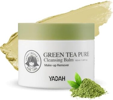 YADAH Cleansing Balm Makeup Remover 3.4 Fl Oz - Green Tea Face Wash for Sensitive Skin - Fragrance Free, Double Cleanse, Balm to Oil.