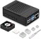 iUniker Raspberry Pi 4 Fan ABS Case with Cooling Fan, Heatsink, Simple Removable Top Cover for Pi 4 Model B/ 4B
