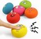 HDSX Smile Face Dog Squeaky Toys Soft Latex Squeak Balls for Puppy Small Pet Dogs 6 Pcs/Set