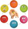 HDSX Smile Face Dog Squeaky Toys Soft Latex Squeak Balls for Puppy Small Pet Dogs 6 Pcs/Set