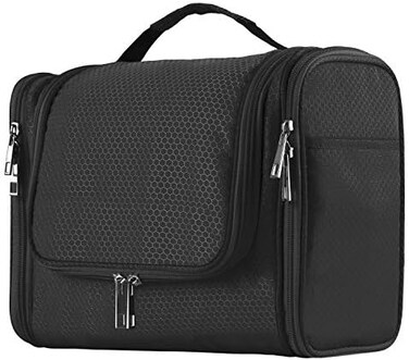 Buruis Extra Large Capacity Hanging Toiletry Bag for MenWomen, Portable Waterproof Bathroom Shower Bag, Lightweight Dopp kit Shaving Bag, Sturdy Metal Hook Organizer Makeup Bag for Toiletries Hygiene