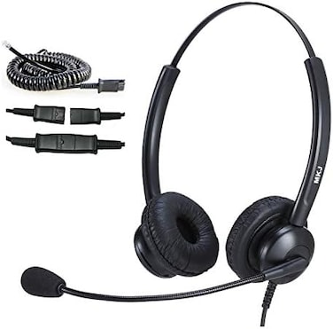MKJ Cisco Headset Dual Ear Landline Headset with Microphone for Cisco IP Phone 7841, 7942G, 8841, 7931G, 7940, 7941G, 7945G, 7960, 7961, 7961G, 7962G, 7965G, 7970, 7971, 7971G, 7975, 7975G