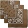 KAISER 3 PK Cowboy Bandanas 100% Cotton 22 x 22 inch - Brown