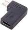 Cablecc USB-C Type-C Female to Micro USB 2.0 5Pin Male Data Adapter 90 Degree LeftRight Angled Type (Left Angled