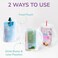 Flipping Holder Original Squeeze Proof with Open Bottom for Food PouchesJuice Boxes - Multipurpose - Prevent MessesSupport Self-Feeding - Easy Grasping Handles - Made in USA