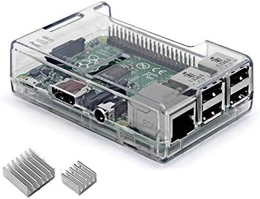 iUniker Raspberry Pi 3 bCase, Raspberry Pi 3 Model BTransparent Case with Raspberry Pi Heatsink for Raspberry Pi 3B, 3B, 2B - Access to all ports (Clear