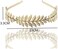 Fodattm (Gold - A- Women Lady Girls Greek Roman Laurel Leaf Hair Hoop HeadBand Bridal Hair Crown Headdress Metal Leaf Branch French Hair Bands Hair Accessories (Gold - A