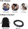 SX Commerce Natural Obsidian Stone Bead Bracelet Couple Men 10mm and Women 8mm Dragon and Phoenix Totem Jewelry