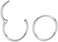 365 Sleepers 2PCS 20G Surgical Steel 6mm - 10mm Hinged Hoop Segment Septum Cartilage Helix Tragus Lip Eyebrow Nose Ring Sleeper Earrings (10mm