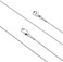 LOLIAS 2 Pcs Stainless Steel 1mm Round Snake Chain Box Chain Necklace Super ThinStrong,16-30 Inch