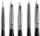 Angelus Micro Detail Paint Brush Set of 5, Black, 799-5-101, Acrylic Brush Set, 5 Brushes