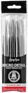 Angelus Micro Detail Paint Brush Set of 5, Black, 799-5-101, Acrylic Brush Set, 5 Brushes