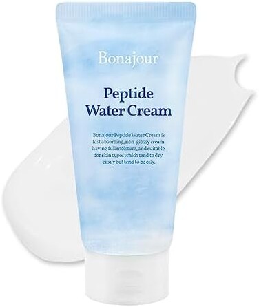 BONAJOUR [] Peptide Natural Moisturizing Cream for oily and sensitive skin(Water Bomb Oily Skin type, Best Face Moisturizer, Anti Aging, Anti Wrinkle, Brightening 3.38 Fl. oz