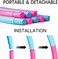 Liberry Hula Hoop for Kids Set, DetachableSize Adjustable Design, Kids Hula Hoop,Set of 3,Set of 6 (Set of 3