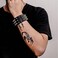 MILAKOO Multi-layerd Leather Bracelet for Men Women Punk Rock Wristband Vintage Retro Aromor Armband