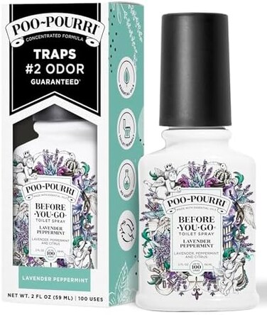 Poo-Pourri Before-You-Go Toilet Spray, Lavender Peppermint, 2 Fl Oz - Lavender, Peppermint and Citrus
