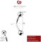 Forbidden Body Jewelry Eyebrow Jewelry, Curved Barbell Piercing Jewelry, Snake Eyes Tongue Rings, 00GA-16GA Internally Threaded Surgical Steel Curved Piercing Barbell, Metal