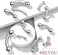 Forbidden Body Jewelry Eyebrow Jewelry, Curved Barbell Piercing Jewelry, Snake Eyes Tongue Rings, 00GA-16GA Internally Threaded Surgical Steel Curved Piercing Barbell, Metal
