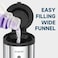 AIKE AK1205 Wall Mounted Commercial Automatic Liquid Soap Dispenser Polished Stainless Steel Large Capacity 24oz/700ml