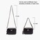 Beaulegan Purse Chain Strap - Microfiber Leather - Replacement for Crossbody Shoulder Bag - 51 Inch Long, Black/Silver