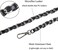 Beaulegan Purse Chain Strap - Microfiber Leather - Replacement for Crossbody Shoulder Bag - 51 Inch Long, Black/Silver