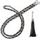 Beaulegan Purse Chain Strap - Microfiber Leather - Replacement for Crossbody Shoulder Bag - 51 Inch Long, Black/Silver