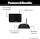 Furrion Vision S 4.3 Inch Wireless RV Backup System with 1 Rear Sharkfin Camera, Infrared Night Vision and Wide Viewing Angle - FOS43TASF