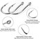 Anmuka HETH 2000pcs Fishing Worm Hooks High Carbon Steel Wide Gap Offset Fishing Hook Set for Saltwater and Freshwater with 10 Sizes