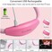 SingHong Neck Book Light LED Reading Lamp USB Rechargeable, Hands Free, 4 LED Bulbs, 4 Adjustable Brightness, for Reading in Bed or Reading in Car lamp (Pink