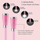 SingHong Neck Book Light LED Reading Lamp USB Rechargeable, Hands Free, 4 LED Bulbs, 4 Adjustable Brightness, for Reading in Bed or Reading in Car lamp (Pink