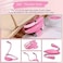 SingHong Neck Book Light LED Reading Lamp USB Rechargeable, Hands Free, 4 LED Bulbs, 4 Adjustable Brightness, for Reading in Bed or Reading in Car lamp (Pink