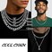 PROSTEEL Chain For Men Stainless Steel Necklaces Punky 30 Inch Long 9mm Figaro Link Chunky Thick Necklace
