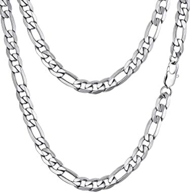 PROSTEEL Chain For Men Stainless Steel Necklaces Punky 30 Inch Long 9mm Figaro Link Chunky Thick Necklace