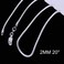 Yuren 3 Pieces 925 Sterling Silver 2mm Snake Chain Necklace Jewelry Jewelry For Men And Women(16-24 Inch