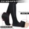 Ailaka Zipper 20-30 mmHg Compression Socks for WomenMen, Knee High Open Toe