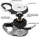 TUG 360&deg; Tangle-Free Retractable Dog Leash with Anti-Slip Handle16 ft Strong Nylon TapeOne-Handed Brake, Pause, Lock (Small, White