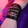 Eigso 6 Pcs Leather Bracelet Braided Wide Wristband Women Men Punk Rock Jewelry Skull, Leather