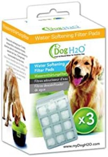وسادات فلتر تنقية المياه Dog H2O R-016-CH، رمادي/أبيض