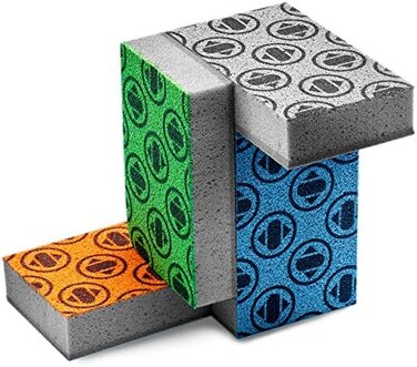 SKURA STYLE S Kitchen Sponges &ndash; Odor Free Dual Sided Non Scratch Scouring Pad for Washing DishesMore &ndash; 4 Count