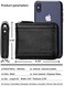 Admetus Men's Genuine Leather Short Zip-Around Bifold Wallet
