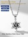 PROSTEEL Jewish Magen Star of David Necklace Stainless Steel PendantChain Israel Jewelry for Men Women Gift
