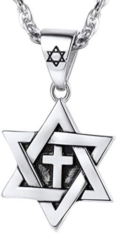 PROSTEEL Jewish Magen Star of David Necklace Stainless Steel PendantChain Israel Jewelry for Men Women Gift