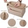 Vercord Felt Zipper Handbag Tote Purse Duffel Backpack Organizer Insert Beige Medium