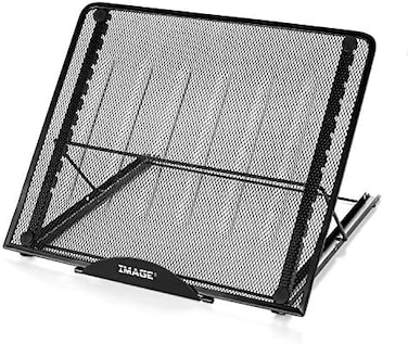 IMAGE Laptop Stand,Large Version Foldable Portable Ventilated Desktop Laptop Stand Holder, Adjustable 12 Angle Points Stand, A3 Compatible with 10" ~ 17" Notebooks, AGPtek/Huion LED Light Box Pad