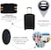 Explore Land Travel Luggage Cover Suitcase Protector Fits 18-32 Inch Luggage (Gyrotropic, L