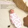 Bublo Baby Pink Floral Swaddle Wrap, 3-Pack Newborn Swaddle Sack, Swaddles for Newborns, Nursery Swaddling Blankets