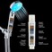 KAIREY Led Handheld Shower Head 7 Color Glow Light Change Automatically Polished Chrome with Hose and Adjustable Bracket